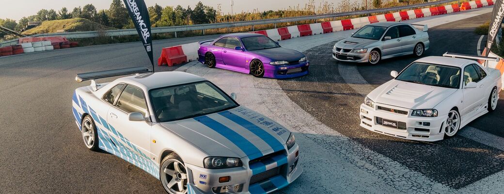 Driftovací legendy Nissan Silvia S14, Skyline R34 (i 2F2F) a Lancer Evo VIII