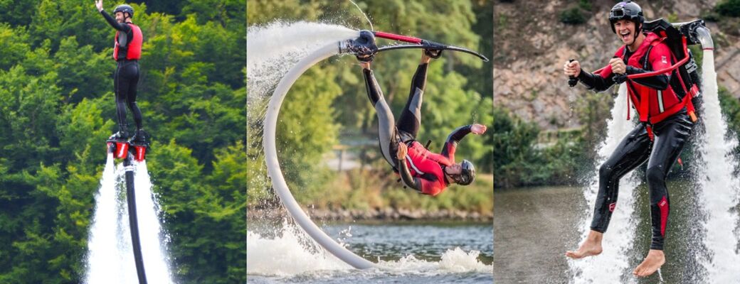 Vyzkoušejte si let na Flyboardu, Hoverboardu i Jetpacku. 