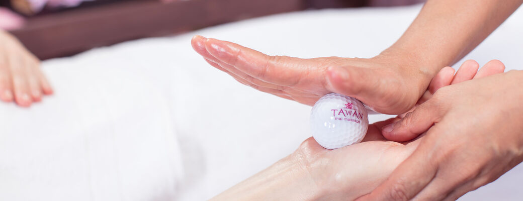 Masáž golfovými míčky