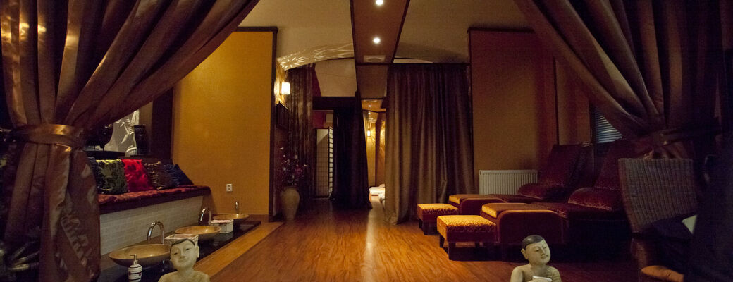 Prostor masážního salonu.