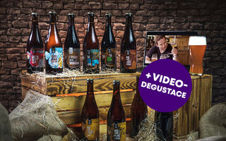 Dárkový balíček 10 druhů piv + videodegustace s pivovarem Zlatá Kráva