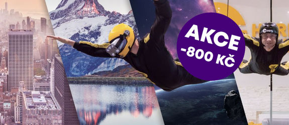 Unikátní kombinace větrného tunelu a virtuální reality v jednom zážitku.