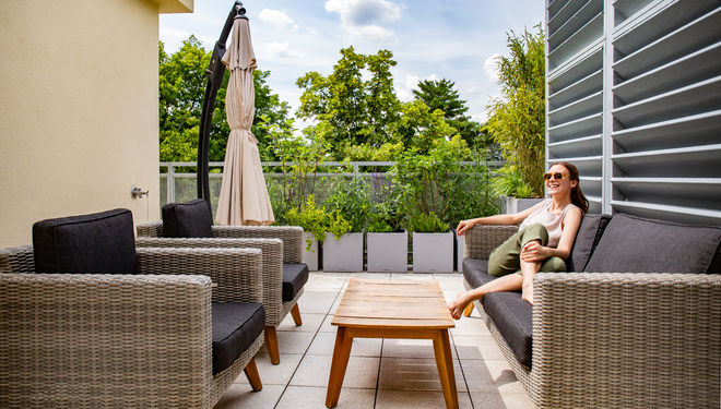 Střešní apartmá Bella Vista v butikovém hotelu Mamma's