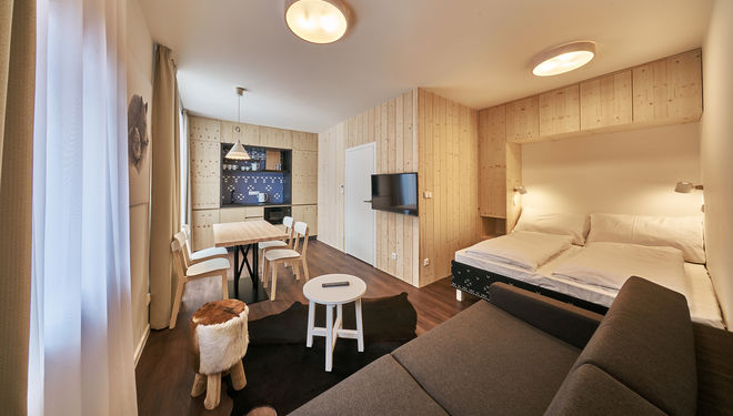 Celý hotel je zařízený v čistém elegantním stylu.
