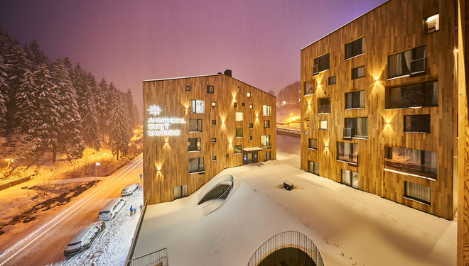 Zasněžený aparthotel Sv. Vavřinec