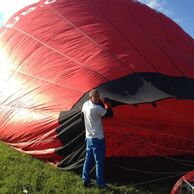 Jakub Zelenka (Skuteč, 27) na letu balónem