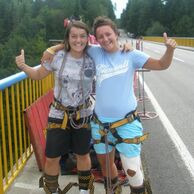 Kateřina Valentová (jihlava, 25) na Bungee jumping z mostu ve dvou