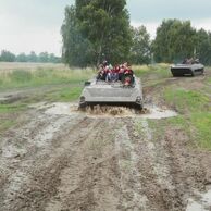 Miroslav Motal (Brno/Moravské Budějovice, 37) na Jízdě v obrněném transportéru