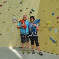 Václav a Marie Kilián (Ptice, 65) na Individuální lekci lezení na stěně