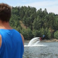 Martin Řiháček (Hluk, 18) na Flyboardingu