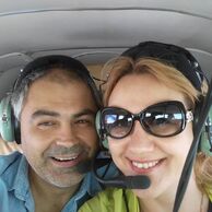 Andrej Kačinský (Kladno, 44) na vyhlídkovém letu ve fantastickém letounu