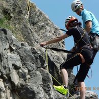 Květoslava Reindlová (Hořovice, 42) na Jednodenním kurzu lezení na skalách