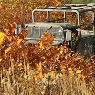 Bohumil Kučera (Kladno, 50) na Projížďce ve vojenském Humvee