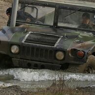 Bohumil Kučera (Kladno, 50) na Projížďce ve vojenském Humvee