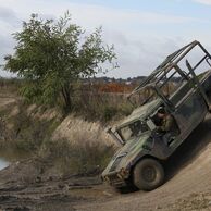 Bohumil Kučera (Kladno, 50) na Projížďce ve vojenském Humvee