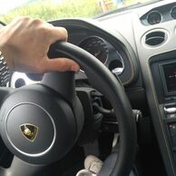 Karel Bartizal (Raspenava, 31) na jízdě v Lamborghini Gallardo