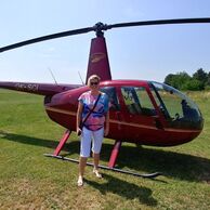 Eva Komárková (Jinočany, 38) na Adrenalinovému letu ve vrtulníku