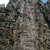 Kateřina Krajíčková (Brno, 38) na Dvoudenním kurzu lezení na skalách