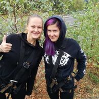 Lucie Gabrielová (Litoměřice, 31) na bungee skoku do houpačky ve dvou