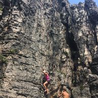 Zuzana Bednářová (Praha, 29) na Dvoudenním kurzu lezení na skalách