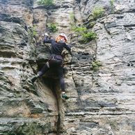 Lucie Melicharová (Česká Lípa, 30) na Dvoudenním kurzu lezení na skalách
