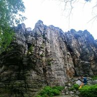 Lucie Melicharová (Česká Lípa, 30) na Dvoudenním kurzu lezení na skalách