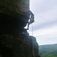 Michal Mulár (Česká Lípa, 28) na Dvoudenním kurzu lezení na skalách