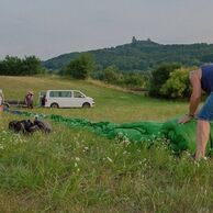 Dana Kubíková (Benátky nad Jizerou, 55) na letu balónem