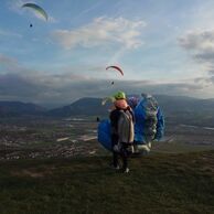 Dagmar Blandová (Jihlava, 22) na Tandemovém paraglidingu - vyhlídkovém letu