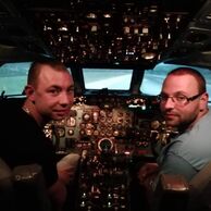 Richard Ekert (Klatovy, 30) na Simulátoru dopravního letadla Douglas