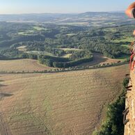 Roman Pilař (Dvůr Králové nad Labem, 38) na letu balónem