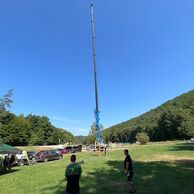 Gabriela Šindelářová (Brno, 25) na Bungee jumpingu z jeřábu