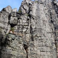 Pavel Třebín (Vyšší Brod, 36) na Jednodenním kurzu lezení na skalách