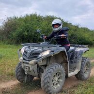 Zuzana Grénarová (Moravsky Beroun, 42) na Offroad jízdě na čtyřkolkách