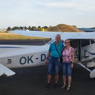Stanislav Bauer (Rychnov nad Kněžnou, 60) na Romantickém letu letadlem pro dva