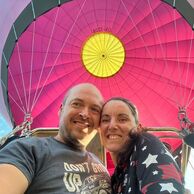 Veronika Klasová (Tmaň, 34) na letu balónem
