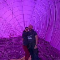 Veronika Klasová (Tmaň, 34) na letu balónem