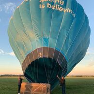 Roman Koudelka (Roudnice nad Labem, 44) na letu balónem
