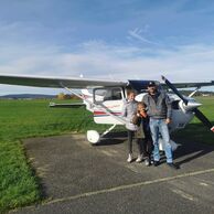 Milan Musil (Plzeň, 48) na vyhlídkovém letu ve fantastickém letounu