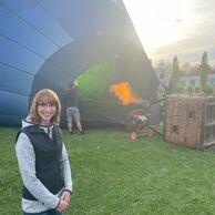 Šárka Baronová (Řimov, 39) na letu balónem