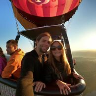 Lucie Hrubcová (Regensburg, 31) na letu balónem