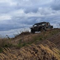 Tomáš Svoboda (Zlonín, 40) na Projížďce ve vojenském Humvee