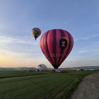 Vojtěch Rieger (Borohrádek, 31) na letu balónem
