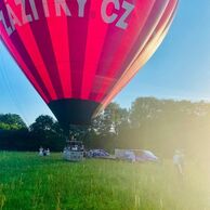 Jindřich Pešan (Dašice, 72) na letu balónem