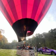 Jindřich Domín (Kounice, 70) na letu balónem
