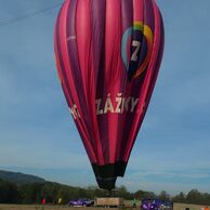 Jindřich Domín (Kounice, 70) na letu balónem