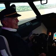 Vladimír Pokorný (Kolín, 74) na Simulátoru letadla Boeingu 737