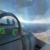 Jan Levý (Děčín, 35) na Simulátoru stíhačky F/A-18 Hornet