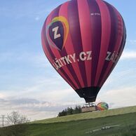 Anna Kopecká (Brniště, 28) na letu balónem