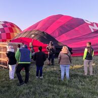 Lenka Třmínková (Jičín, 69) na letu balónem